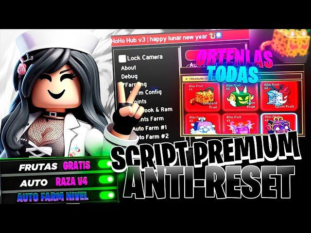 EL MEJOR SCRIPT PREMIUM PARA BLOX FRUITS, AUTO FARM, FRUIT RAIN, NO RESET, AUTO RACE V4, KITSUNE!!