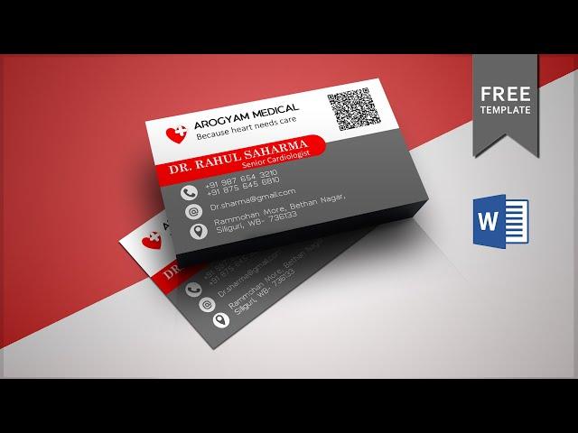 Make all your visiting cards in MS Word | Print 100's of cards | Download Free Template