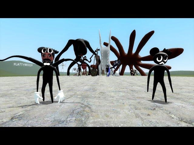 CARTOON MOUSE VS TREVOR HENDERSON CREATURES!! Garry's Mod Sandbox