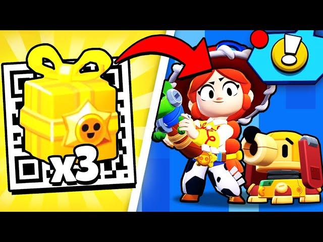 LINK QR CODE  x3 PRESENTS + NEW JESSIE SKIN FOR EVERYONE IN BRAWL STARS!