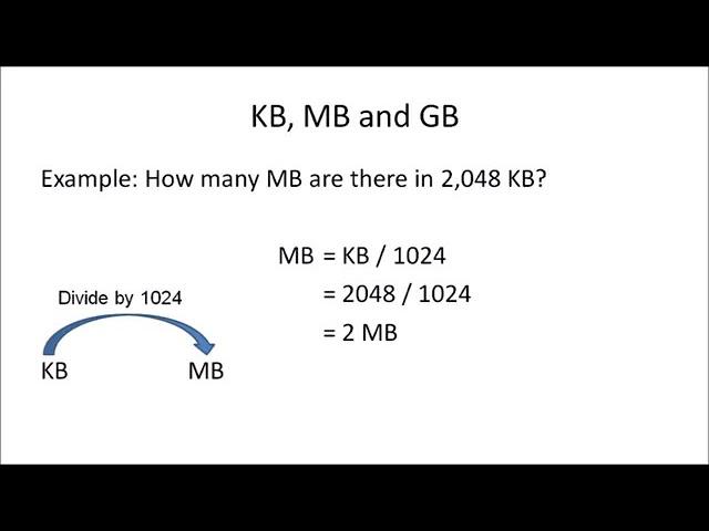 How to convert kilobytes,megabytes and gegabytes