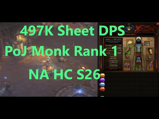 GR 114 || 497K DPS PoJ Monk