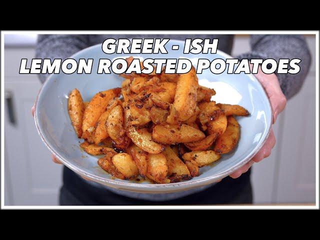 Greek ish Lemon Roasted Potatoes Recipe