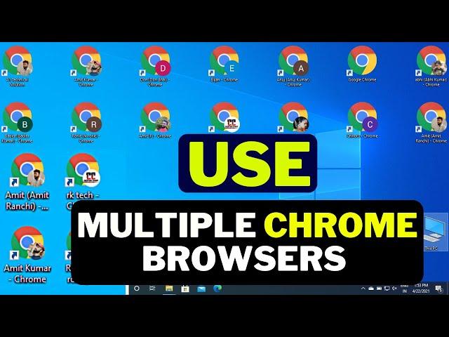 How to use multiple chrome browsers and multiple accounts on same time ?|  google chromes on same pc