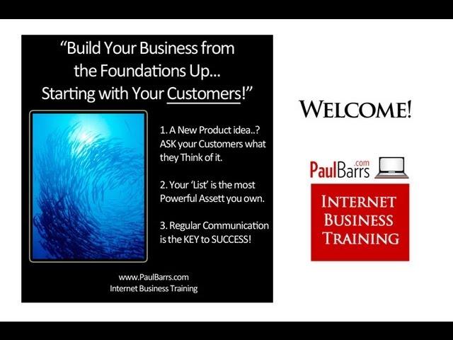 Internet Business Training with Paul Barrs.