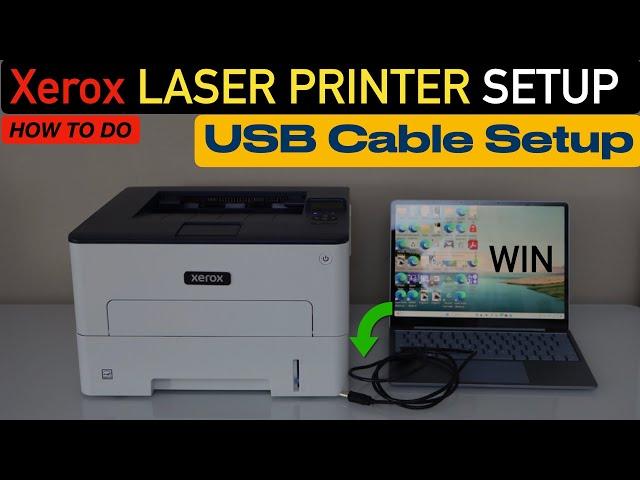 Xerox Printer USB Cable Setup With Windows Laptop, Install drivers, Driect Printing !