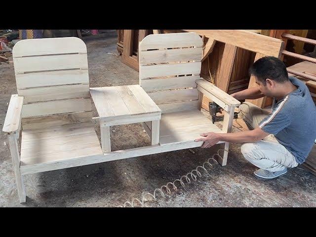 How To Building A Outdoor Double Chair With Table - Design Skills Woodworking Project