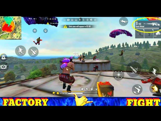 GARENA FREE FIRE FACTORY KING - FF FIST FIGHT ON FACTORY ROOF - FACTORY FREE FIRE #garenafreefire