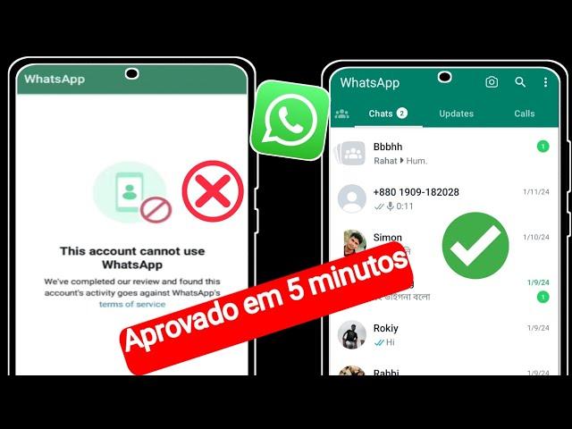 WhatsApp baniu solução para meu número |  Como desbanir o número do Whatsapp 2024!!