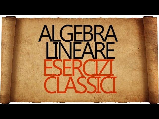 Algebra Lineare : Esercizi Classici