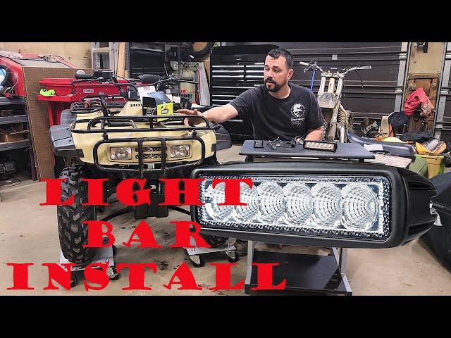 LED Light Bar Install & Wiring | How To Wire In Lights | Honda FourTrax 300 | Roadshock Headlights