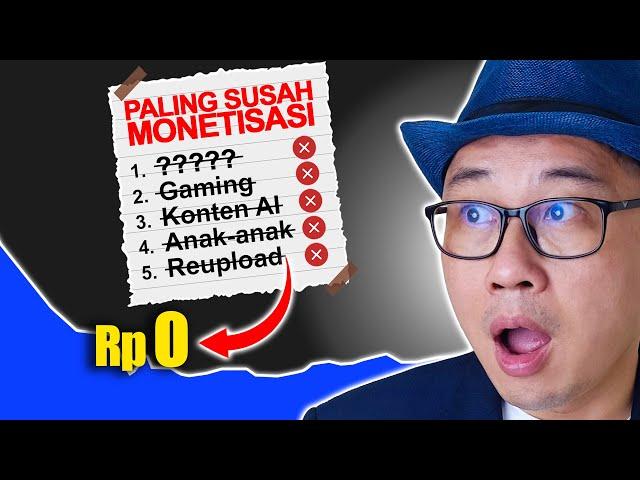  5 konten youtube paling susah monetisasi bagi Youtuber pemula