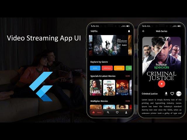 Netflix Clone UI in Flutter | Amazon Prime Clone Flutter | Video Streaming App UI in Flutter