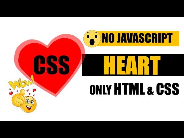 Pulsing Heart  Animation Effect Using only HTML & CSS [No JavaScript]  #csstricks #csstutorial