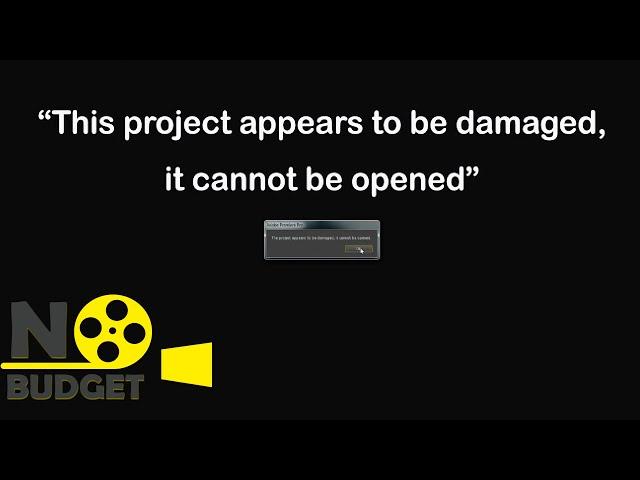 The project appears to be damaged  It cannot be opened. Premiere Pro CC 2015