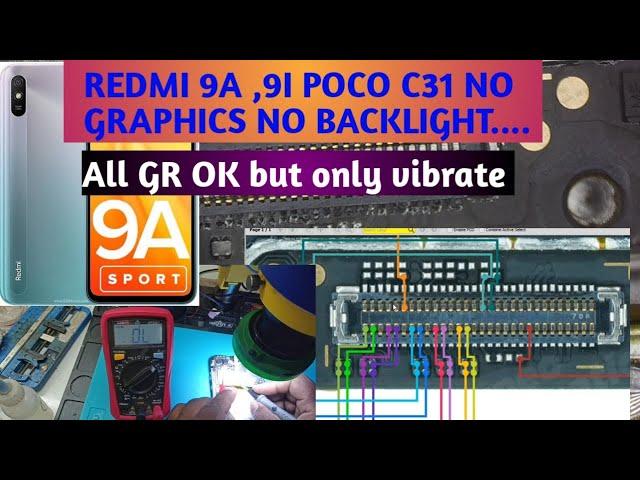 redmi 9a poco c31 no light no graphics only vibrate tamil explanation