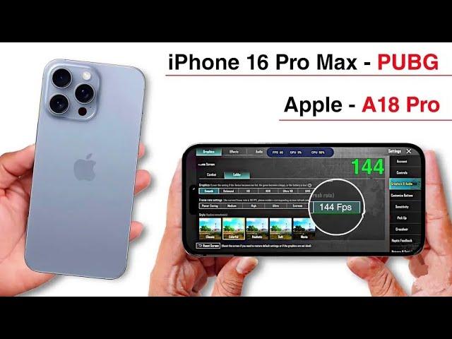 Iphone 16 Pro Max BGMI Graphics Test || Iphone 16 Pro Max PUBG Test 120 FPS