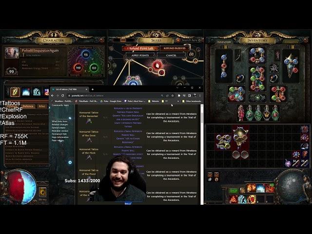 Path of Exile 3.22 | Level 99 RF INQ Gear Update + Tips & Covering Tattoos