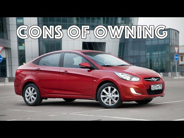 What are the cons of owning a Hyundai Solaris II generation?