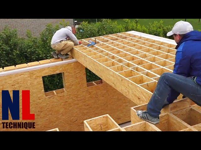 Amazing Fastest Wooden House Construction Method - Modern House Construction Technology