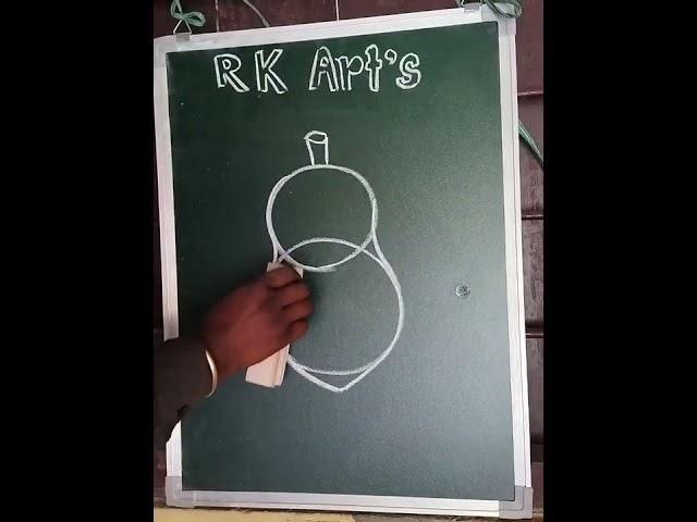 How to draw a papaya easily/using circle / RK Art's(Raja)