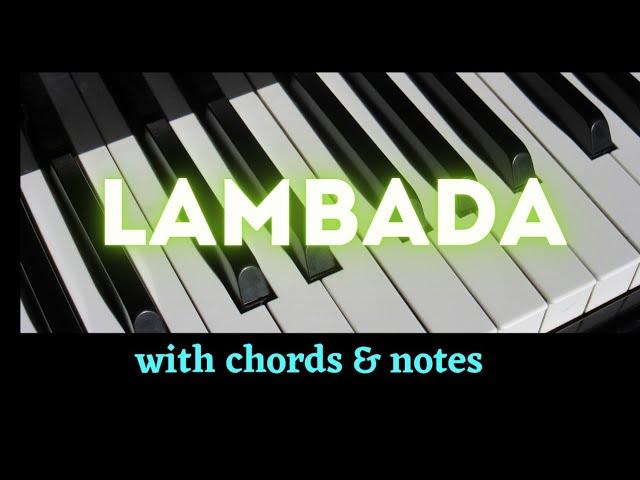 Kaoma Lambada || keyboard lesson || with chords & notes ||