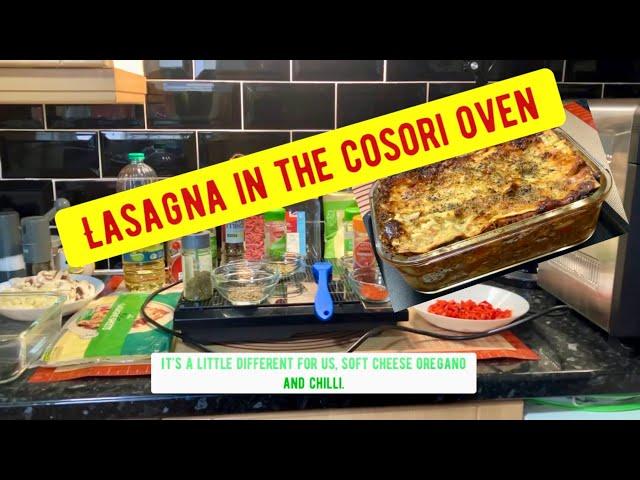 air fryer. Lasagna with a twist meaning coriander,chilli and cheese spread filling