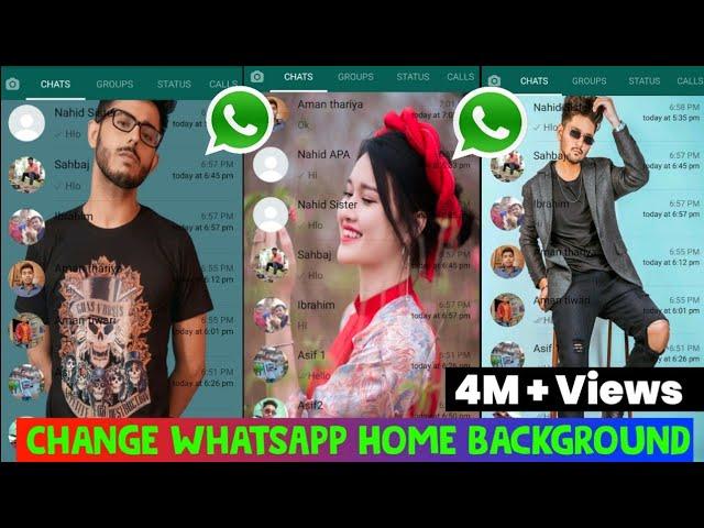 Whatsapp ke home screen par apna photo kaise lagaye | how to add photo in whatsapp home screen