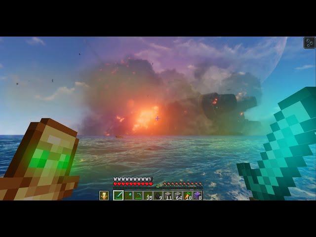 MINECRAFT aurora explosion