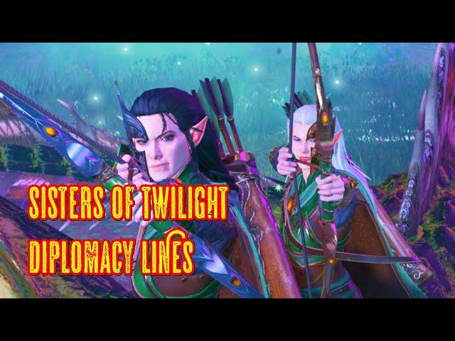 Sisters Of Twilight Diplomacy Lines. Twisted and the Twilight DLC. Total War Warhammer 2