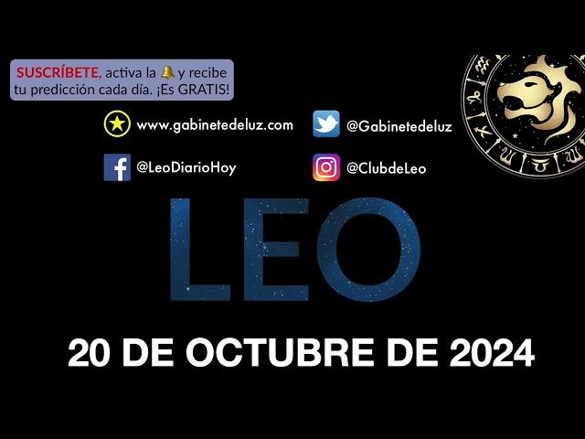 Horóscopo Diario - Leo - 20 de Octubre de 2024.