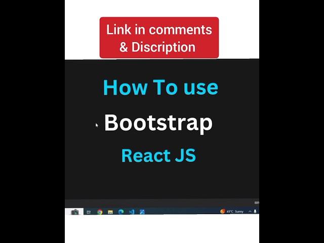 Bootstrap in react js #shorts #bootstrap