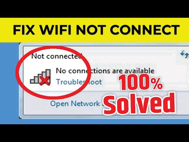 No connections are available windows 7 troubleshoot || #wifi_problem