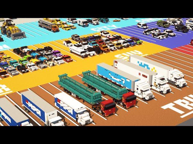 Minecraft Car Truck Bus Road Vehicle Collection