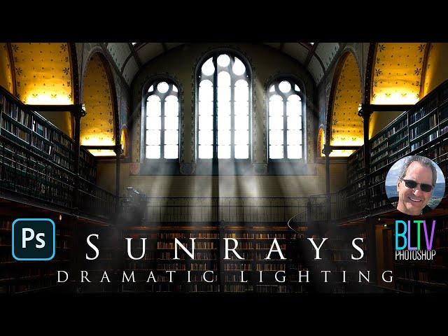 Photoshop: How to Create Dramatic SUNRAYS through Windows !