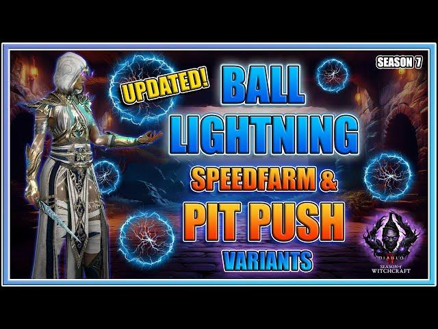 Updated Ball Lightning Sorcerer Build Pit T115 & Speedfarm - Season 7 Diablo 4