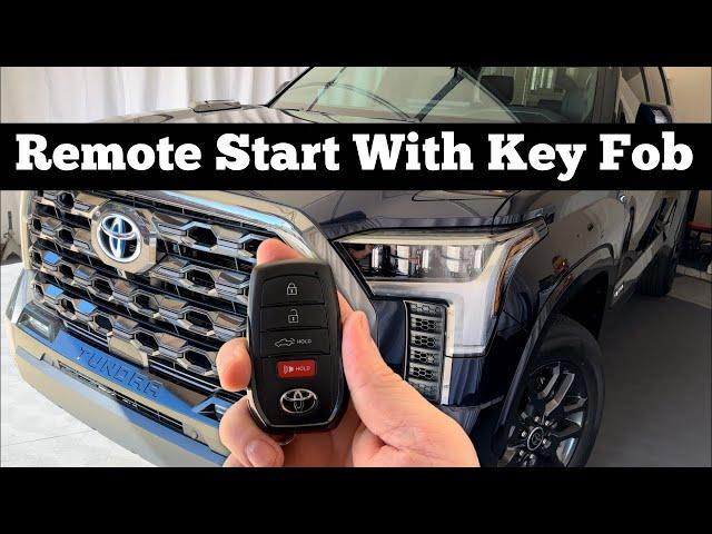 How To Remote Start 2022 - 2023 Toyota Tundra Using Factory Remote Key Fob