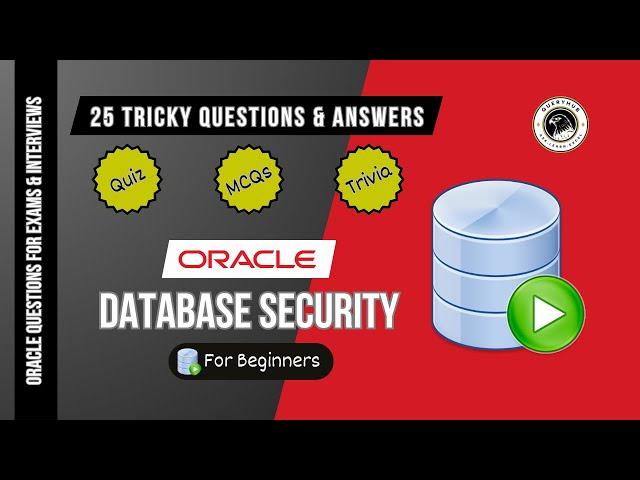 Oracle Database Security|  For Beginners  | 25 Tricky Questions!️| #database #quiz