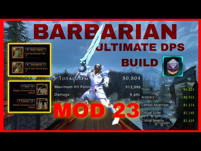 Barbarian Ultimate Dps Build Mod 23 | Neverwinter | Azakar