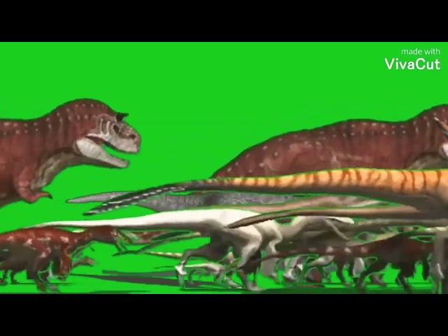 (Reupload) Disney dinosaur stampede the meteor green screen