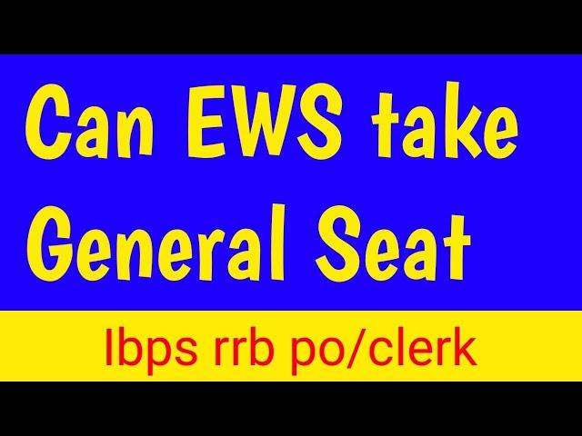 Can EWS Candidate Get Selection in General Category