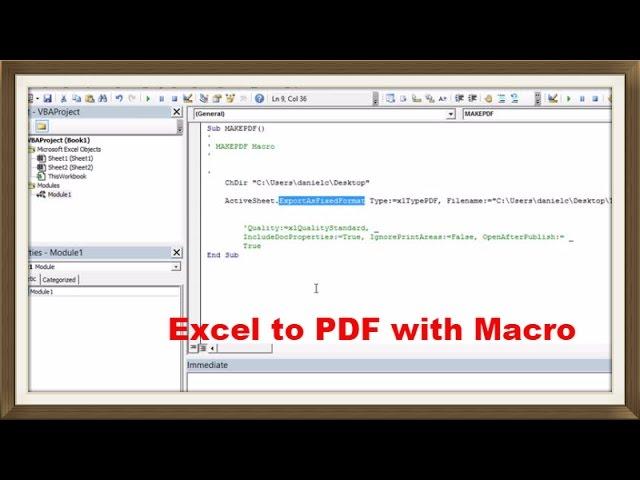 Save Excel Sheet as PDF with Simple Macro - ExcelVbaIsFun