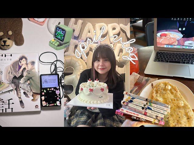 birthday vlog, manga haul, divoom speaker, ipod classic set up | vlog