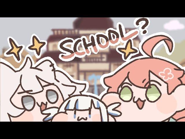 Choco's test uwu     【Sakura Miko / Shishiro Botan / Gawr Gura / Yuzuki Choco / hololive animation】