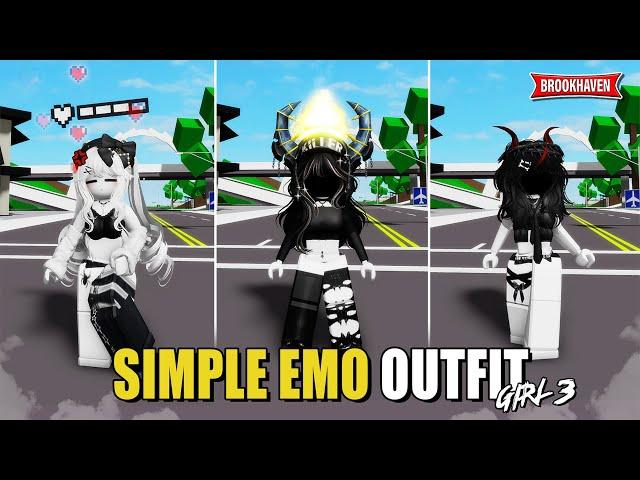 OUTFIT SIMPLE EMO For Girl In Brookhaven ID/CODES - Roblox Part 3