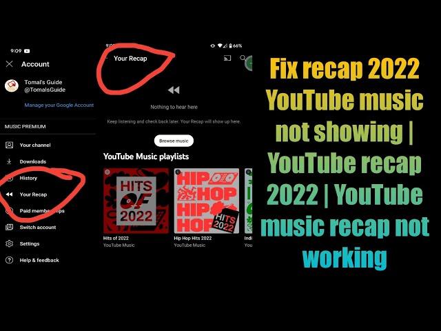 Fix recap 2022 YouTube music not showing | YouTube recap 2022 | YouTube music recap not working