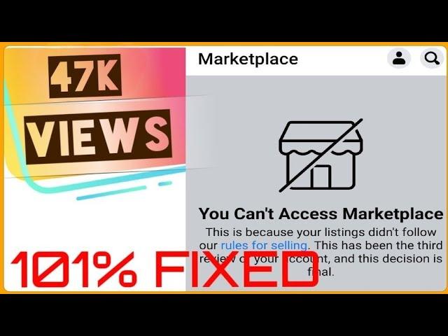 Facebook Marketplace Problem Solve . Marketplace Suspended ,Block  Can't Access Marketplace