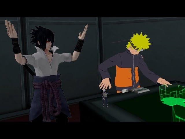 Sasuke teaches Naruto how to play among us