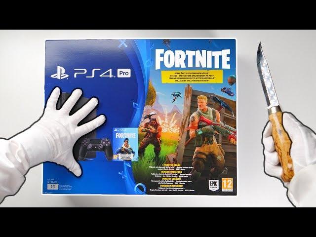 PS4 "FORTNITE" CONSOLE UNBOXING! Playstation 4 Pro Fortnite Battle Royale Bundle + Bomber Skin