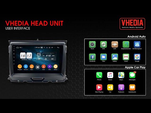 Vhedia Android Head Unit User Interface